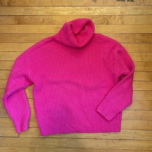Hot Pink Fuschia Turtleneck Sweater Forever 21